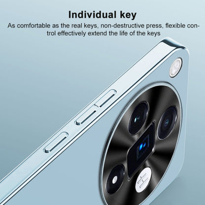 For OPPO A3 Pro AG Frosted Electroplating Acrylic Phone Case(Navy Blue) by buy2fix