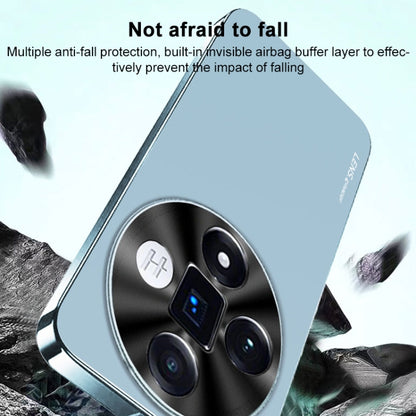 For OPPO A3 Pro AG Frosted Electroplating Acrylic Phone Case(Navy Blue) by buy2fix