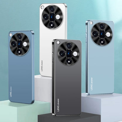 For OPPO A3 Pro AG Frosted Electroplating Acrylic Phone Case(Navy Blue) by buy2fix