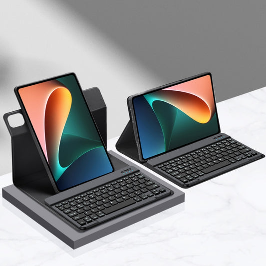 For Xiaomi Pad 5 / Pad 5 Pro 11 inch Detachable Keyboard Smart Tablet Leather Case(Black) - Xiaomi Keyboard by buy2fix | Online Shopping UK | buy2fix