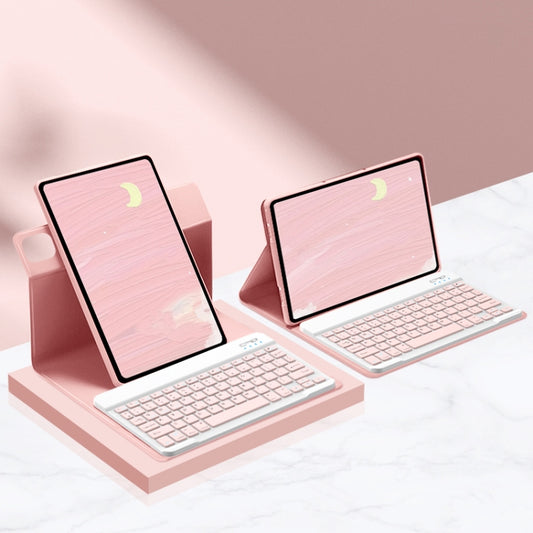 For Xiaomi Redmi Pad SE 11 inch Detachable Keyboard Smart Tablet Leather Case(Pink) - Xiaomi Keyboard by buy2fix | Online Shopping UK | buy2fix