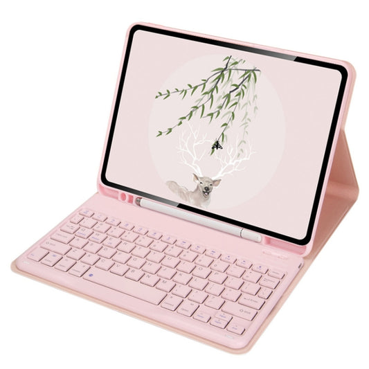 For Xiaomi Pad 6 / Pad 6 Pro 11 inch Wireless Bluetooth Keyboard Tablet Leather Case with Pen Slot(Pink) - Xiaomi Keyboard by buy2fix | Online Shopping UK | buy2fix
