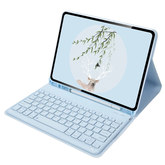 For Xiaomi Pad 6 / Pad 6 Pro 11 inch Wireless Bluetooth Keyboard Tablet Leather Case with Pen Slot(Blue)