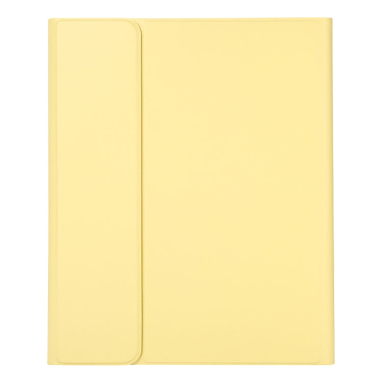 For Xiaomi Pad 5 / Pad 5 Pro 11 inch Wireless Bluetooth Keyboard Tablet Leather Case with Pen Slot(Yellow) - Xiaomi Keyboard by buy2fix | Online Shopping UK | buy2fix