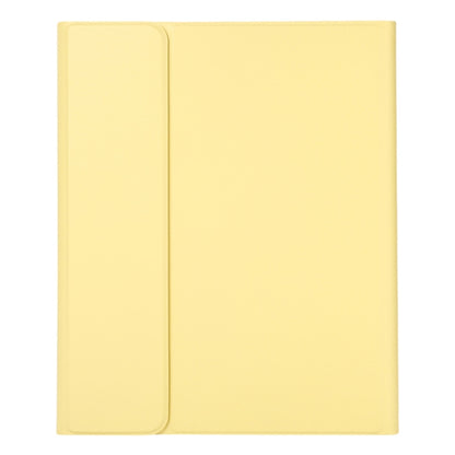 For Xiaomi Pad 5 / Pad 5 Pro 11 inch Wireless Bluetooth Keyboard Tablet Leather Case with Pen Slot(Yellow) - Xiaomi Keyboard by buy2fix | Online Shopping UK | buy2fix