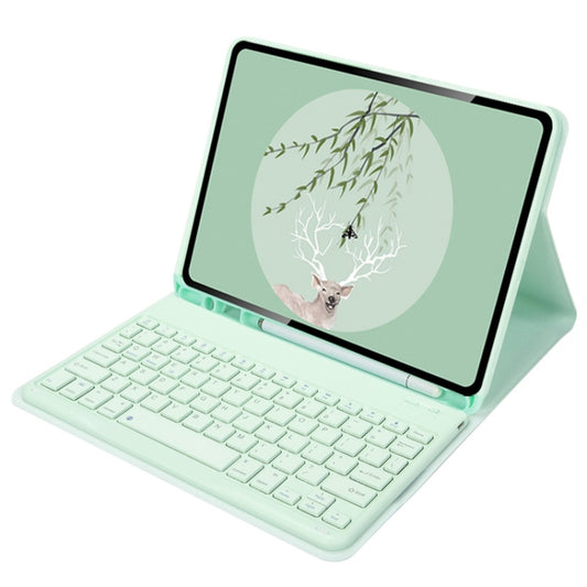 For Xiaomi Pad 5 / Pad 5 Pro 11 inch Wireless Bluetooth Keyboard Tablet Leather Case with Pen Slot(Green) - Xiaomi Keyboard by buy2fix | Online Shopping UK | buy2fix