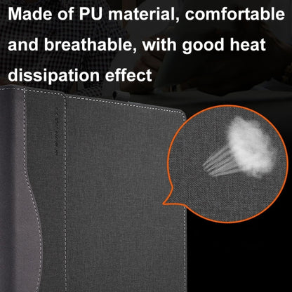 For HP Pavilion X360 Convertible 14-dy Leather Laptop Shockproof Protective Case(Black) by buy2fix