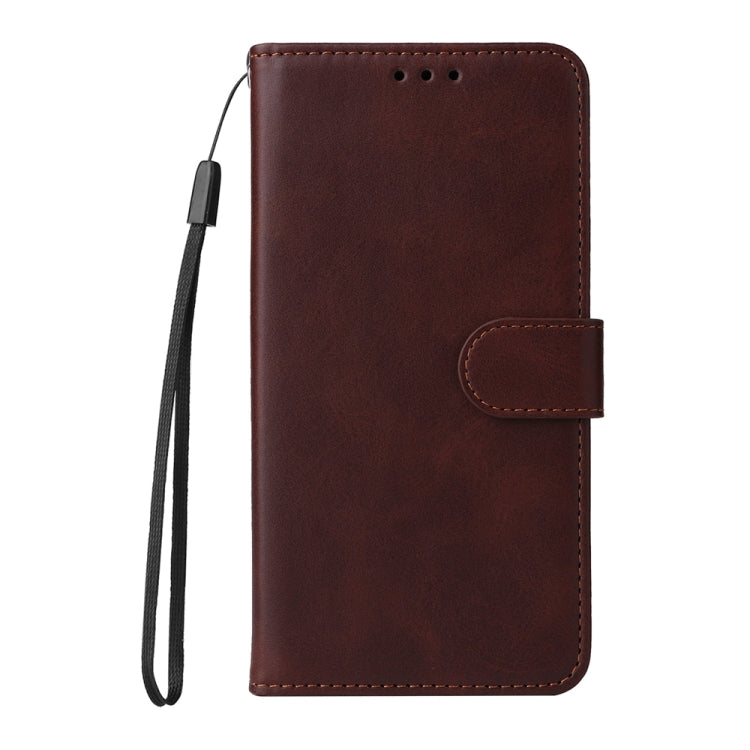 For iPhone 16e Classic Calf Texture Flip Leather Phone Case(Brown) - iPhone 16e Cases by buy2fix | Online Shopping UK | buy2fix