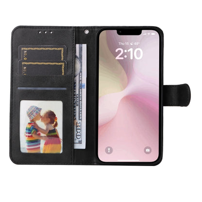 For iPhone 16e Classic Calf Texture Flip Leather Phone Case(Black) - iPhone 16e Cases by buy2fix | Online Shopping UK | buy2fix