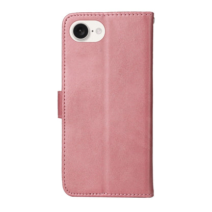 For iPhone 16e Classic Calf Texture Flip Leather Phone Case(Rose Gold) - iPhone 16e Cases by buy2fix | Online Shopping UK | buy2fix