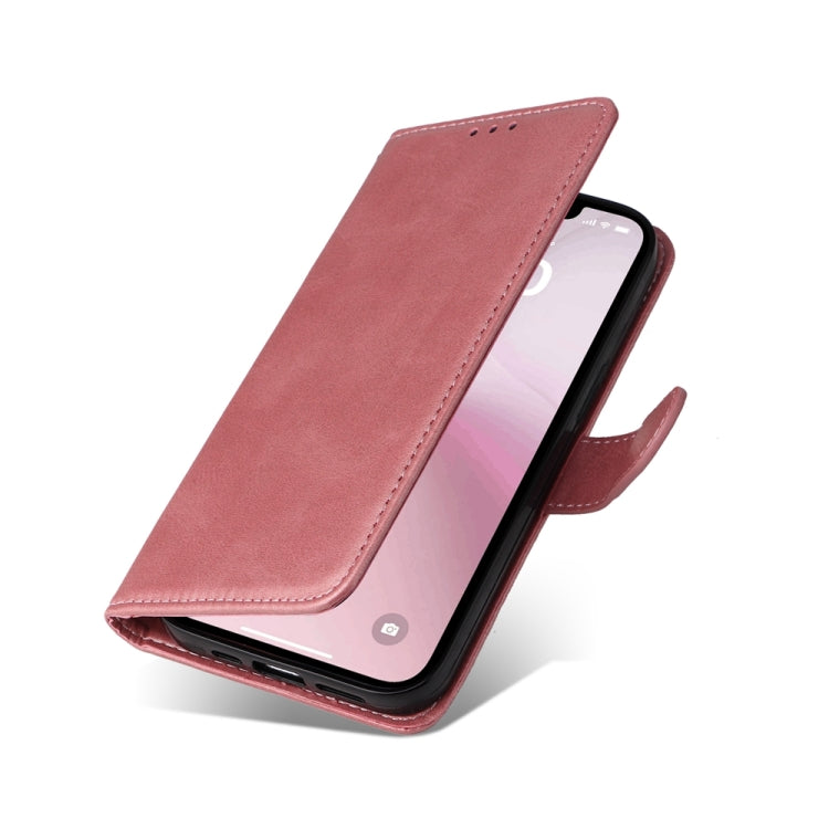 For iPhone 16e Classic Calf Texture Flip Leather Phone Case(Rose Gold) - iPhone 16e Cases by buy2fix | Online Shopping UK | buy2fix