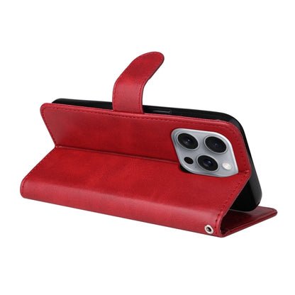 For iPhone 16 Pro Max Classic Calf Texture Flip Leather Phone Case(Red) by buy2fix