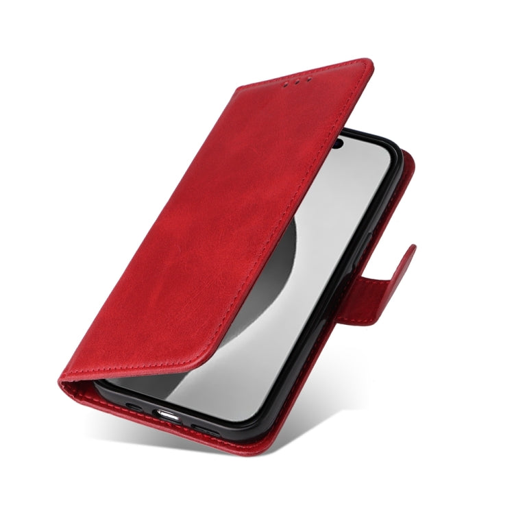 For iPhone 16 Pro Max Classic Calf Texture Flip Leather Phone Case(Red) by buy2fix