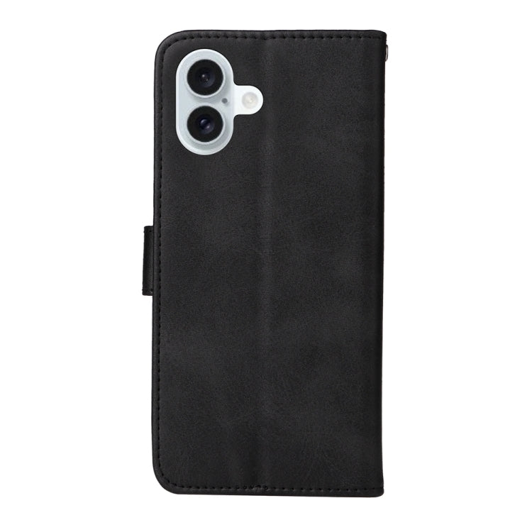 For iPhone 16 Plus Classic Calf Texture Flip Leather Phone Case(Black) - iPhone 16 Plus Cases by buy2fix | Online Shopping UK | buy2fix