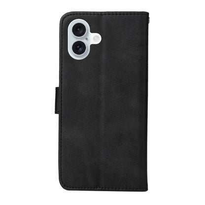 For iPhone 16 Plus Classic Calf Texture Flip Leather Phone Case(Black) - iPhone 16 Plus Cases by buy2fix | Online Shopping UK | buy2fix