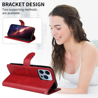 For iPhone Air Classic Calf Texture Flip Leather Phone Case(Red) - iPhone Air Cases by buy2fix | Online Shopping UK | buy2fix