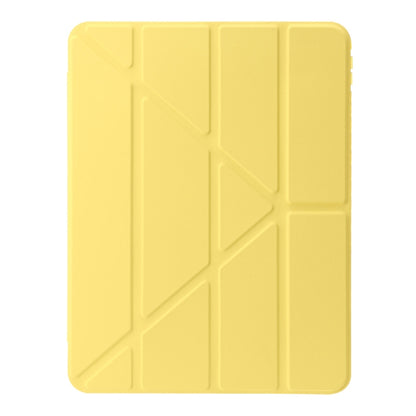 For iPad Pro 11 2025 / 2024 Clear Acrylic Deformation Leather Tablet Case(Yellow) by buy2fix