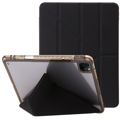 For iPad Pro 13 2025 / 2024 Clear Acrylic Deformation Leather Tablet Case(Black) by buy2fix