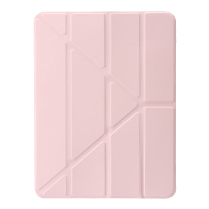 For iPad Pro 13 2025 / 2024 Clear Acrylic Deformation Leather Tablet Case(Pink) by buy2fix