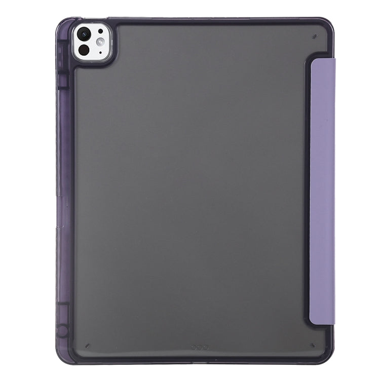 For iPad Pro 13 2025 / 2024 Clear Acrylic Deformation Leather Tablet Case(Pink) by buy2fix