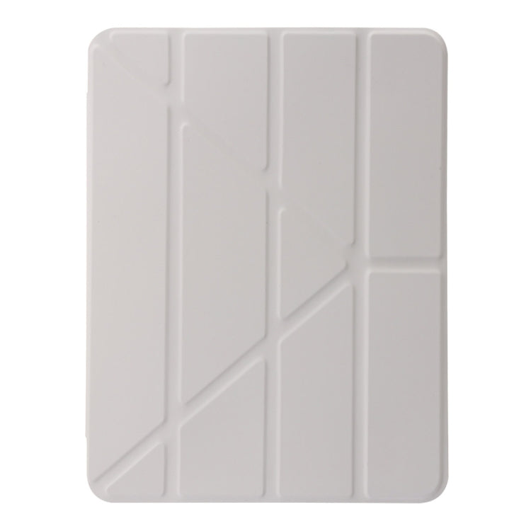 For iPad Pro 13 2025 / 2024 Clear Acrylic Deformation Leather Tablet Case(Grey) by buy2fix