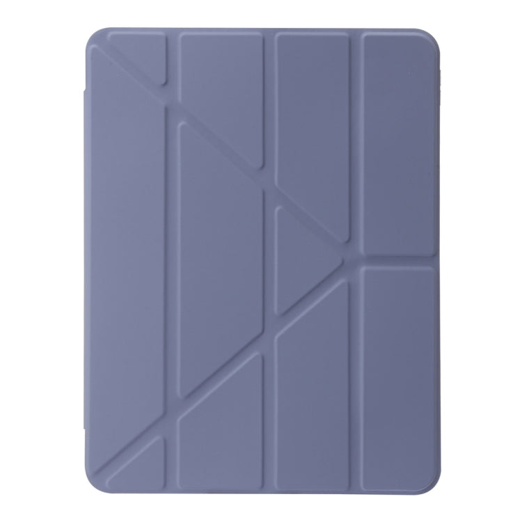 For iPad Pro 13 2025 / 2024 Clear Acrylic Deformation Leather Tablet Case(Lavender Purple) by buy2fix