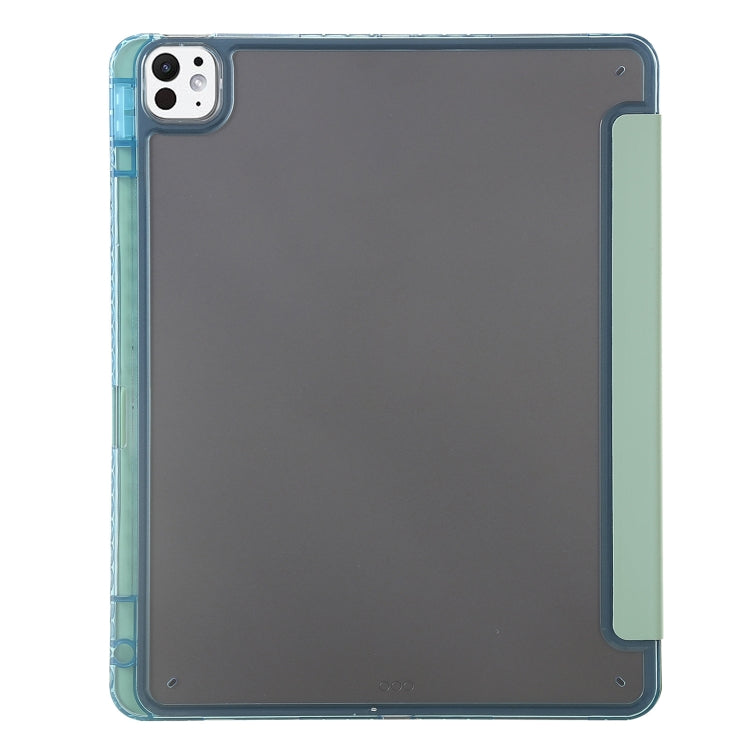 For iPad Pro 13 2025 / 2024 Clear Acrylic Deformation Leather Tablet Case(Ice Blue) by buy2fix