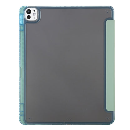 For iPad Pro 13 2025 / 2024 Clear Acrylic Deformation Leather Tablet Case(Ice Blue) by buy2fix