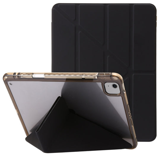 For iPad Air 11 2025 / 2024 Clear Acrylic Deformation Leather Tablet Case(Black) - iPad Air 11 2025 / 2024 Cases by buy2fix | Online Shopping UK | buy2fix