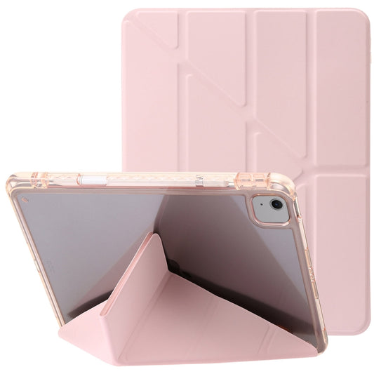 For iPad Air 11 2025 / 2024 Clear Acrylic Deformation Leather Tablet Case(Pink) - iPad Air 11 2025 / 2024 Cases by buy2fix | Online Shopping UK | buy2fix