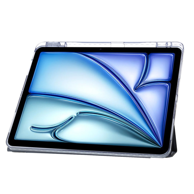 For iPad Air 11 2025 / 2024 Clear Acrylic Deformation Leather Tablet Case(Grey) - iPad Air 11 2025 / 2024 Cases by buy2fix | Online Shopping UK | buy2fix