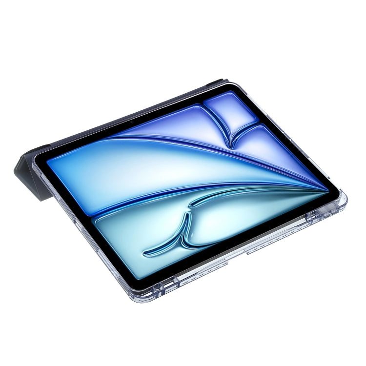 For iPad Air 11 2025 / 2024 Clear Acrylic Deformation Leather Tablet Case(Grey) - iPad Air 11 2025 / 2024 Cases by buy2fix | Online Shopping UK | buy2fix