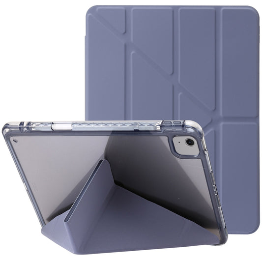 For iPad Air 11 2025 / 2024 Clear Acrylic Deformation Leather Tablet Case(Lavender Purple) - iPad Air 11 2025 / 2024 Cases by buy2fix | Online Shopping UK | buy2fix