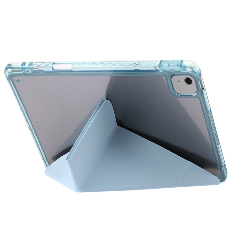 For iPad Air 11 2025 / 2024 Clear Acrylic Deformation Leather Tablet Case(Ice Blue) - iPad Air 11 2025 / 2024 Cases by buy2fix | Online Shopping UK | buy2fix