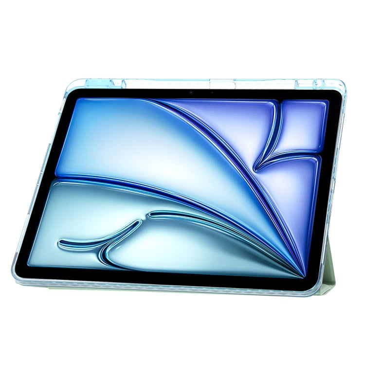 For iPad Air 11 2025 / 2024 Clear Acrylic Deformation Leather Tablet Case(Ice Blue) - iPad Air 11 2025 / 2024 Cases by buy2fix | Online Shopping UK | buy2fix