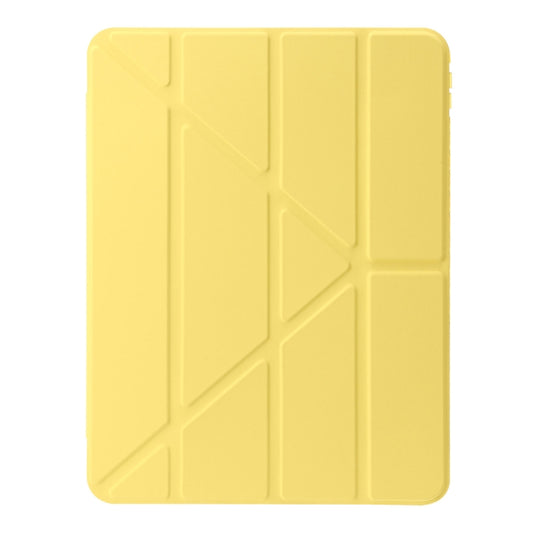 For iPad Air 11 2025 / 2024 Clear Acrylic Deformation Leather Tablet Case(Yellow) - iPad Air 11 2025 / 2024 Cases by buy2fix | Online Shopping UK | buy2fix