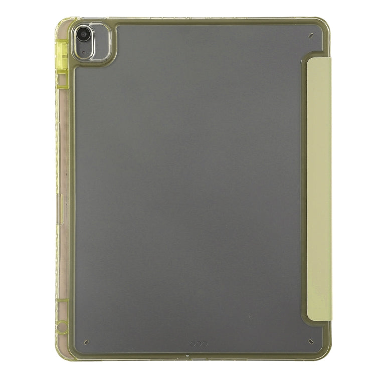 For iPad Air 11 2025 / 2024 Clear Acrylic Deformation Leather Tablet Case(Yellow) - iPad Air 11 2025 / 2024 Cases by buy2fix | Online Shopping UK | buy2fix