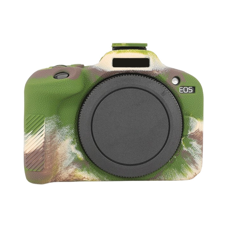 For Canon EOS R100 Litchi Texture Soft Silicone Protective Case(Camouflage) by buy2fix