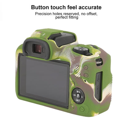 For Canon EOS R100 Litchi Texture Soft Silicone Protective Case(Camouflage) by buy2fix