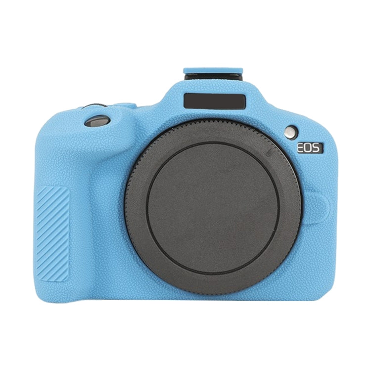 For Canon EOS R100 Litchi Texture Soft Silicone Protective Case(Blue) by buy2fix
