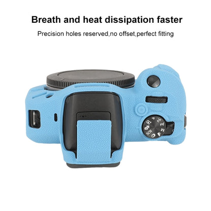 For Canon EOS R100 Litchi Texture Soft Silicone Protective Case(Blue) by buy2fix