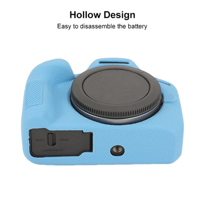 For Canon EOS R100 Litchi Texture Soft Silicone Protective Case(Blue) by buy2fix