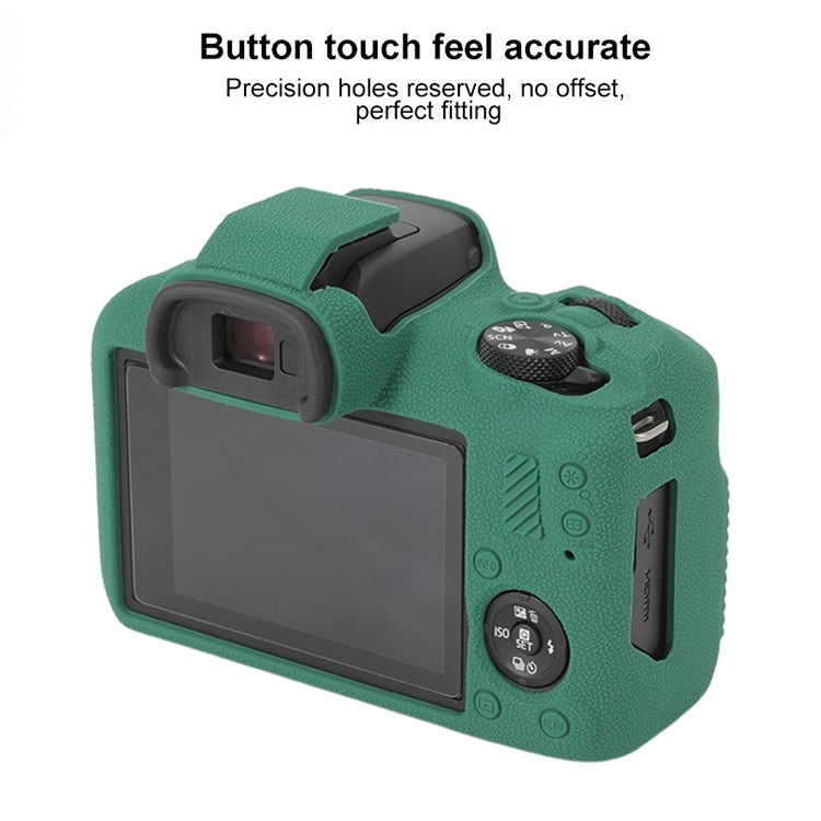 For Canon EOS R100 Litchi Texture Soft Silicone Protective Case(Green) by buy2fix