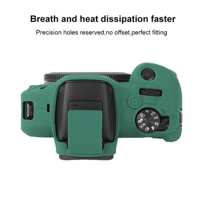For Canon EOS R100 Litchi Texture Soft Silicone Protective Case(Green) by buy2fix