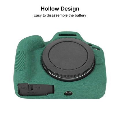 For Canon EOS R100 Litchi Texture Soft Silicone Protective Case(Green) by buy2fix