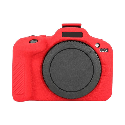 For Canon EOS R100 Litchi Texture Soft Silicone Protective Case(Red) by buy2fix