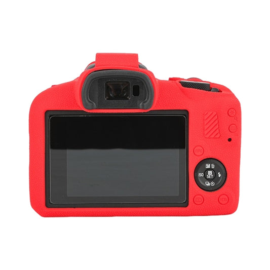 For Canon EOS R100 Litchi Texture Soft Silicone Protective Case(Red) by buy2fix