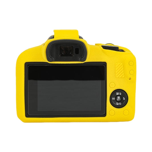 For Canon EOS R100 Litchi Texture Soft Silicone Protective Case(Yellow) by buy2fix