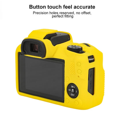 For Canon EOS R100 Litchi Texture Soft Silicone Protective Case(Yellow) by buy2fix