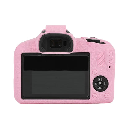 For Canon EOS R100 Litchi Texture Soft Silicone Protective Case(Pink) by buy2fix